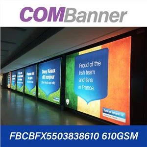PVC-belagte, bagbelyste Flex-bannere